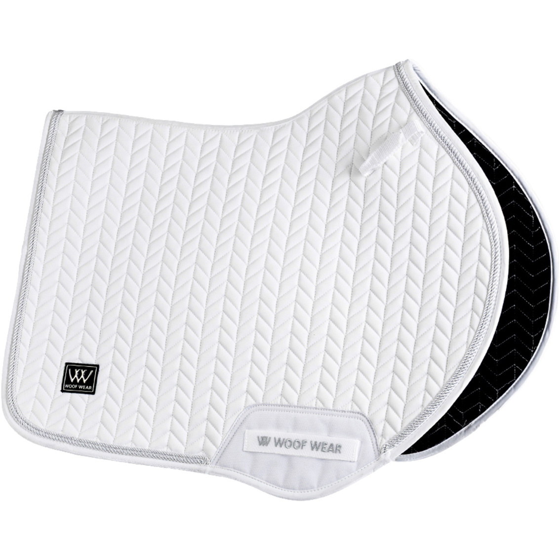 2025 Woof Wear Herringbone Close Contact Saddle Pad WS0044-WHWH - White
